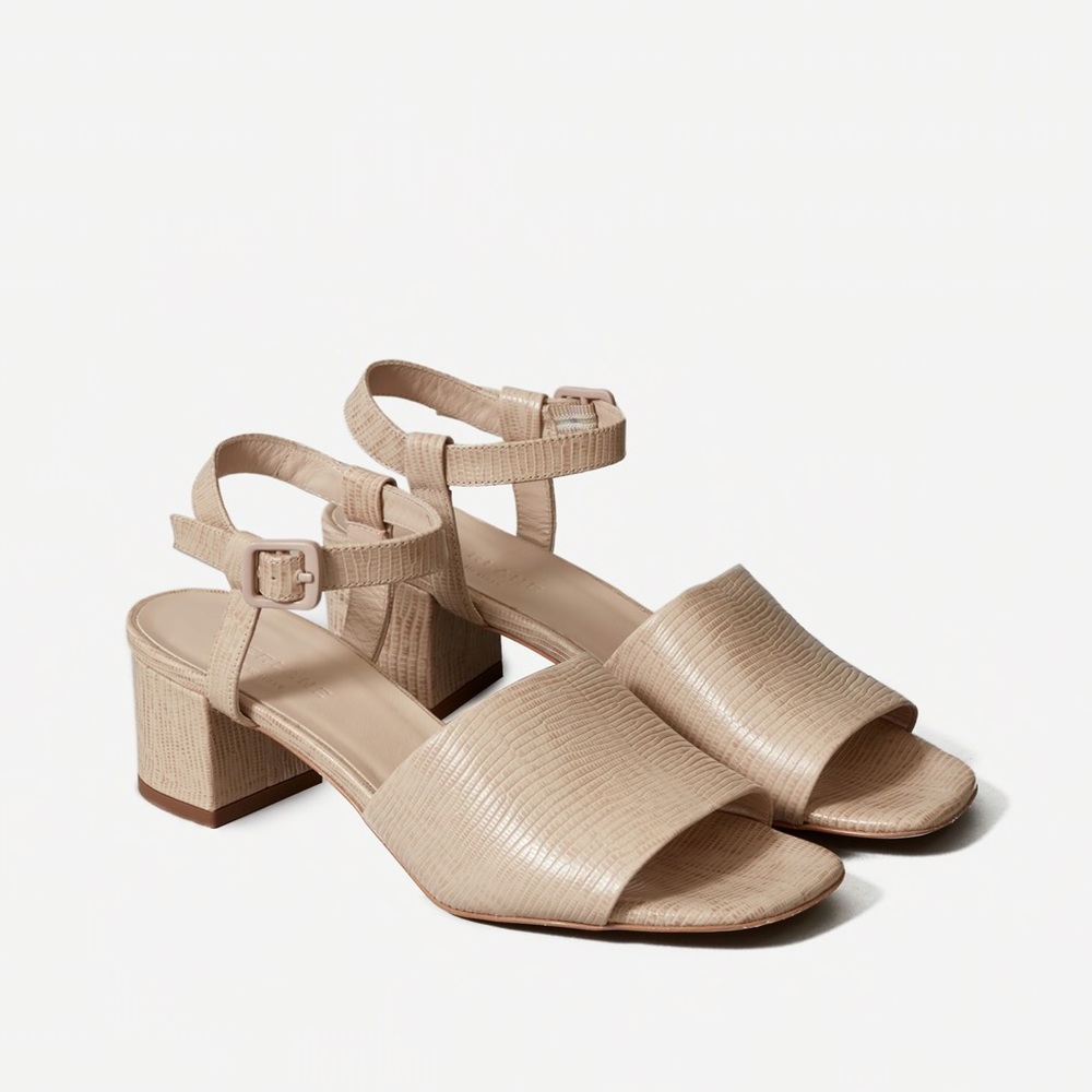 Everlane block heel sandal in Sand Lizard
